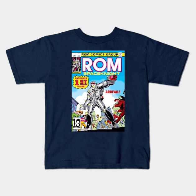 #1 spaceknight Kids T-Shirt by UNDER THE QUARTER